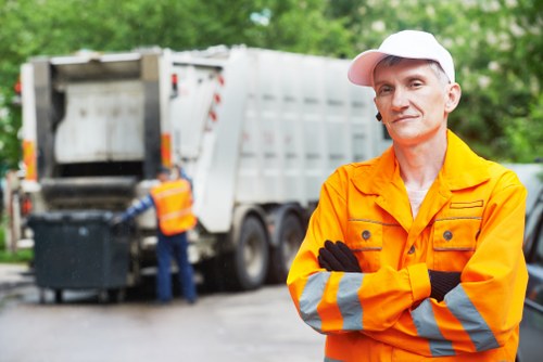 Residents participating in waste recycling in Kentish Town