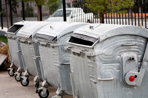 Home renovation project using a skip for waste management