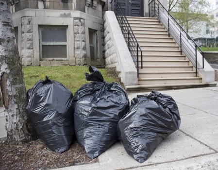 Local regulations sign for waste disposal in Kentish Town